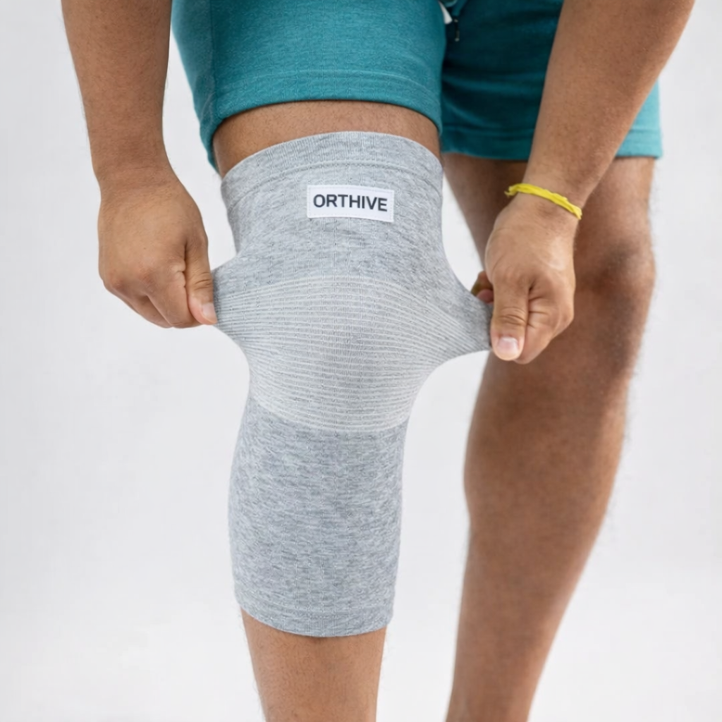 שרוול ברך אורטופדי מרכיבי במבוק אורגני